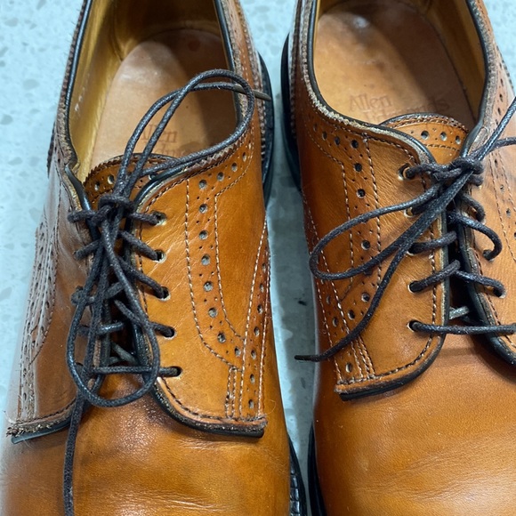 Allen Edmonds Lexington no wing tip oxfords Size 10A cap toe Walnut color Classy - Picture 6 of 10